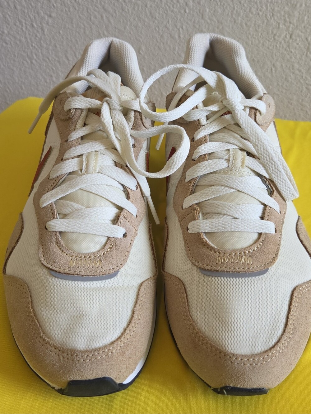Nike Women’s Cream and Rust Retro Runner Sneakers - Picture 2 of 7
